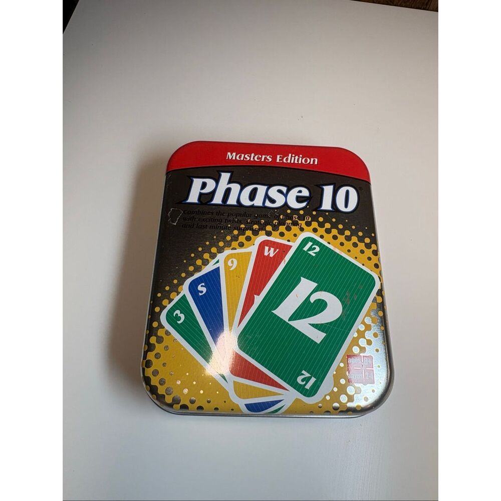 Phase 10 Masters Edition Card Game Complete Tin Fundex Games 2003